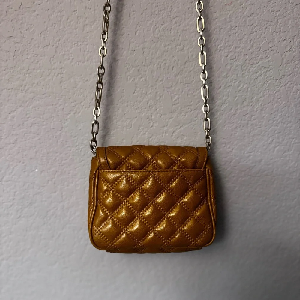 Banana Republic Quilted mustard Leather Crossbody